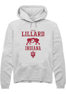 Tyler Lillard Rally Mens White Indiana Hoosiers NIL Sport Icon Hooded Sweatshirt