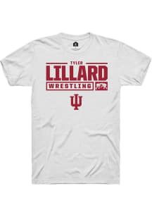 Tyler Lillard White Indiana Hoosiers NIL Stacked Box Short Sleeve T Shirt