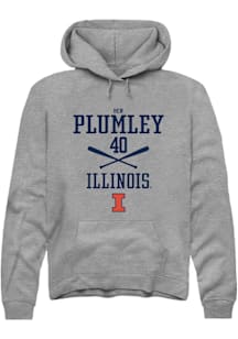 Ben Plumley  Rally Illinois Fighting Illini Mens Graphite NIL Sport Icon Long Sleeve Hoodie