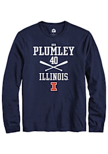 Ben Plumley  Illinois Fighting Illini Navy Blue Rally NIL Sport Icon Long Sleeve T Shirt