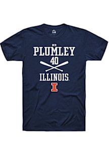 Ben Plumley  Illinois Fighting Illini Navy Blue Rally NIL Sport Icon Short Sleeve T Shirt
