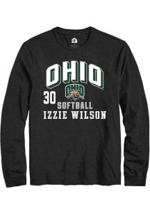 Izzie Wilson  Ohio Bobcats Black Rally NIL Arch Logo Long Sleeve T Shirt