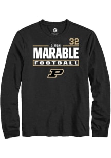 D’Mon Marable Rally Mens Black Purdue Boilermakers NIL Stacked Box Tee