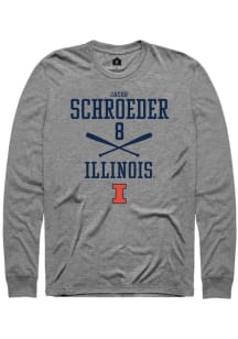 Jacob Schroeder Rally Mens Graphite Illinois Fighting Illini NIL Sport Icon Tee