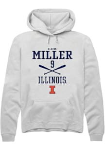Alaina Miller  Rally Illinois Fighting Illini Mens White NIL Sport Icon Long Sleeve Hoodie