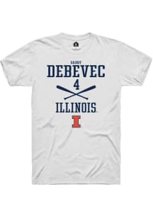 Gabby Debevec White Illinois Fighting Illini NIL Sport Icon Short Sleeve T Shirt