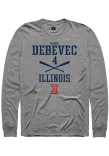 Gabby Debevec Rally Mens Graphite Illinois Fighting Illini NIL Sport Icon Tee