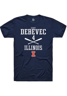 Gabby Debevec Navy Blue Illinois Fighting Illini NIL Sport Icon Short Sleeve T Shirt