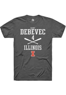 Gabby Debevec Dark Grey Illinois Fighting Illini NIL Sport Icon Short Sleeve T Shirt