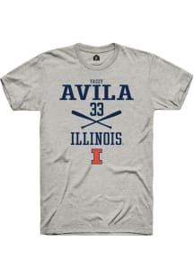 Yazzy Avila Ash Illinois Fighting Illini NIL Sport Icon Short Sleeve T Shirt