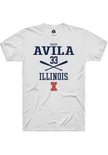 Yazzy Avila White Illinois Fighting Illini NIL Sport Icon Short Sleeve T Shirt