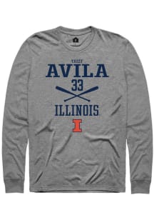 Yazzy Avila Rally Mens Graphite Illinois Fighting Illini NIL Sport Icon Tee