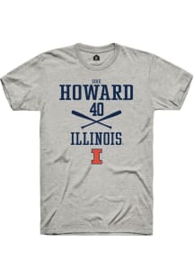 Zoie Howard Ash Illinois Fighting Illini NIL Sport Icon Short Sleeve T Shirt