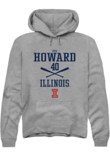 Zoie Howard Rally Mens Graphite Illinois Fighting Illini NIL Sport Icon Hooded Sweatshirt