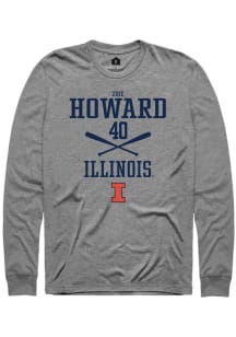 Zoie Howard Rally Mens Graphite Illinois Fighting Illini NIL Sport Icon Tee