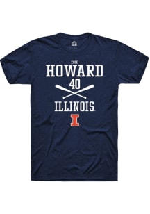 Zoie Howard Navy Blue Illinois Fighting Illini NIL Sport Icon Short Sleeve T Shirt