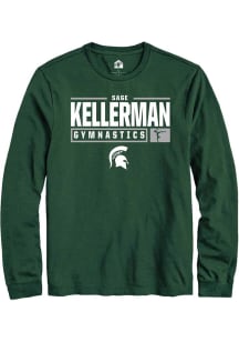 Sage Kellerman  Michigan State Spartans Green Rally NIL Stacked Box Long Sleeve T Shirt