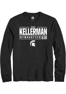 Sage Kellerman  Michigan State Spartans Black Rally NIL Stacked Box Long Sleeve T Shirt