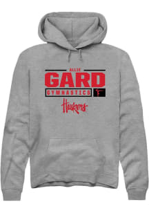 Allie Gard Rally Mens Graphite Nebraska Cornhuskers NIL Stacked Box Hooded Sweatshirt