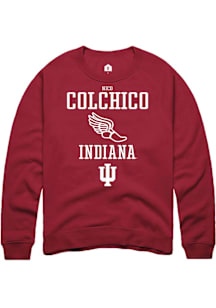 Nico Colchico  Rally Indiana Hoosiers Mens Red NIL Sport Icon Long Sleeve Crew Sweatshirt