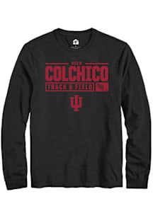 Nico Colchico  Indiana Hoosiers Black Rally NIL Stacked Box Long Sleeve T Shirt