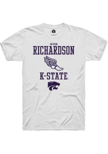 Devon Richardson White K-State Wildcats NIL Sport Icon Short Sleeve T Shirt