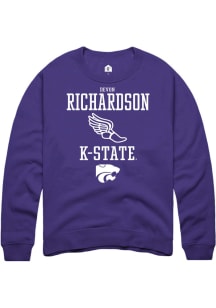 Devon Richardson Rally Mens Purple K-State Wildcats NIL Sport Icon Crew Sweatshirt