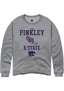 Jesse Pinkley Rally Mens Graphite K-State Wildcats NIL Sport Icon Crew Sweatshirt