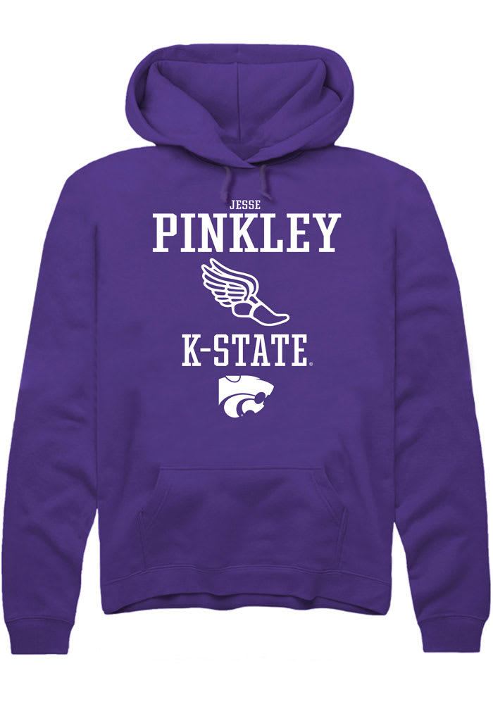 Jesse Pinkley Rally K-State Wildcats Mens Purple NIL Sport Icon Long Sleeve Hoodie