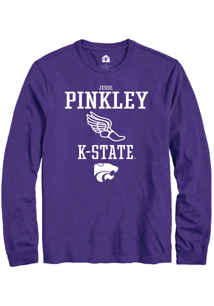 Jesse Pinkley K-State Wildcats Purple Rally NIL Sport Icon Long Sleeve T Shirt