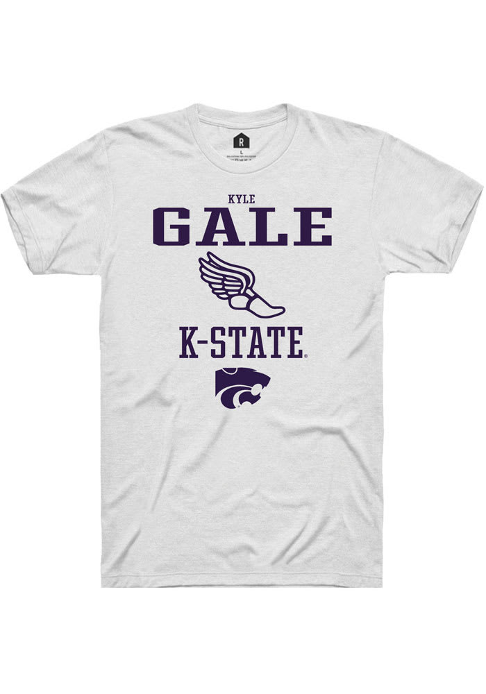 Kyle Gale K-State Wildcats White Rally NIL Sport Icon Short Sleeve T Shirt