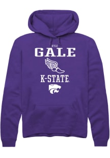 Kyle Gale Rally Mens Purple K-State Wildcats NIL Sport Icon Hooded Sweatshirt