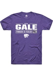 Kyle Gale Purple K-State Wildcats NIL Stacked Box Short Sleeve T Shirt