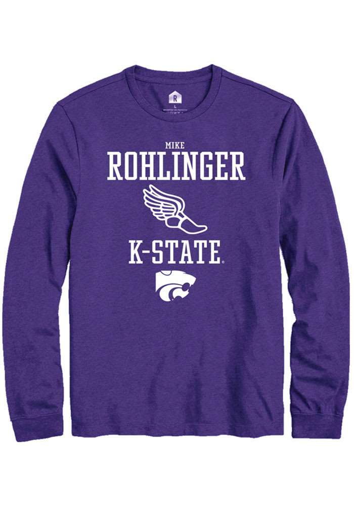 Mike Rohlinger K-State Wildcats Purple Rally NIL Sport Icon Long Sleeve T Shirt