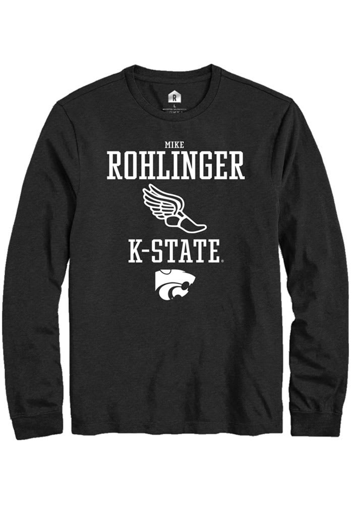 Mike Rohlinger K-State Wildcats Black Rally NIL Sport Icon Long Sleeve T Shirt