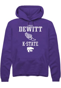 Lindsey DeWitt Rally Mens Purple K-State Wildcats NIL Sport Icon Hooded Sweatshirt