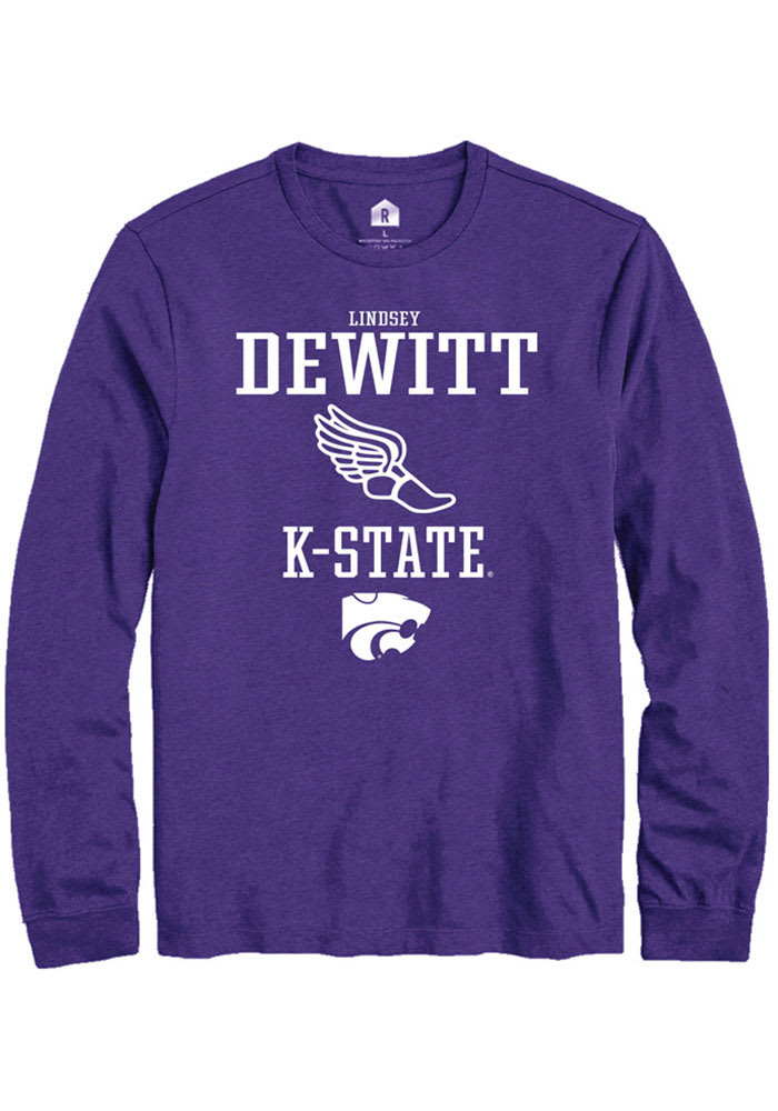 Lindsey DeWitt K-State Wildcats Purple Rally NIL Sport Icon Long Sleeve T Shirt