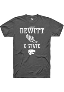 Lindsey DeWitt Dark Grey K-State Wildcats NIL Sport Icon Short Sleeve T Shirt