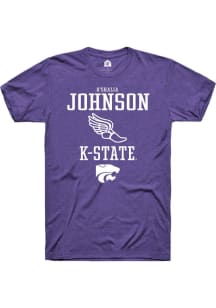 O'shalia Johnson Purple K-State Wildcats NIL Sport Icon Short Sleeve T Shirt