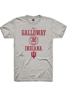 Trey Galloway  Indiana Hoosiers Ash Rally NIL Sport Icon Short Sleeve T Shirt