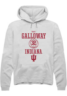 Trey Galloway  Rally Indiana Hoosiers Mens White NIL Sport Icon Long Sleeve Hoodie