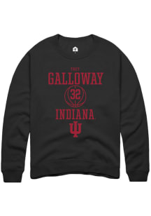 Trey Galloway  Rally Indiana Hoosiers Mens Black NIL Sport Icon Long Sleeve Crew Sweatshirt