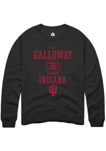 Trey Galloway Rally Mens Black Indiana Hoosiers NIL Sport Icon Crew Sweatshirt