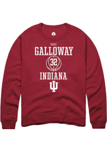 Trey Galloway Rally Mens Red Indiana Hoosiers NIL Sport Icon Crew Sweatshirt