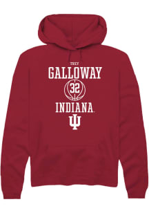 Trey Galloway Rally Mens Red Indiana Hoosiers NIL Sport Icon Hooded Sweatshirt