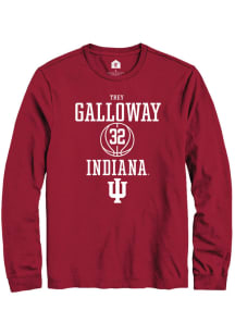 Trey Galloway  Indiana Hoosiers Red Rally NIL Sport Icon Long Sleeve T Shirt