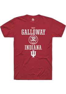 Trey Galloway  Indiana Hoosiers Red Rally NIL Sport Icon Short Sleeve T Shirt