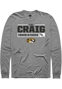 Lexi Craig  Missouri Tigers Grey Rally NIL Stacked Box Long Sleeve T Shirt