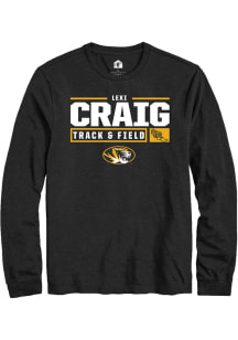 Lexi Craig  Missouri Tigers Black Rally NIL Stacked Box Long Sleeve T Shirt