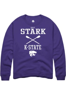 Emily Stark  Rally K-State Wildcats Mens Purple NIL Sport Icon Long Sleeve Crew Sweatshirt